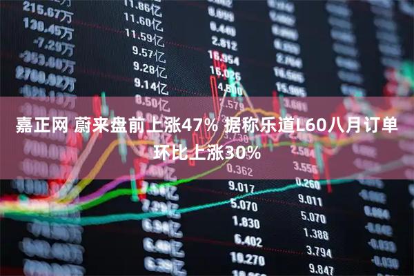 嘉正网 蔚来盘前上涨47% 据称乐道L60八月订单环比上涨30%