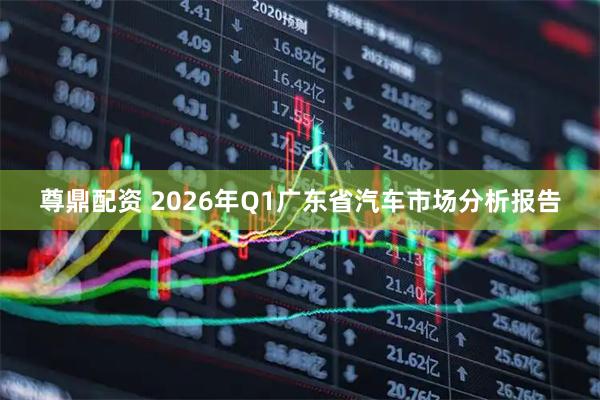 尊鼎配资 2026年Q1广东省汽车市场分析报告